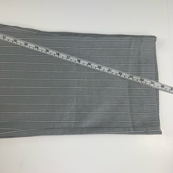 J. Jill Womens Linen Stretch Cropped Pants Gray Stripe High Rise Pockets 14 New - Picture 6 of 12